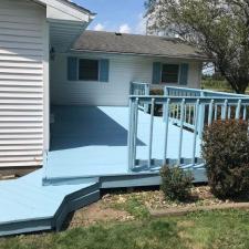 Power washing deck painting